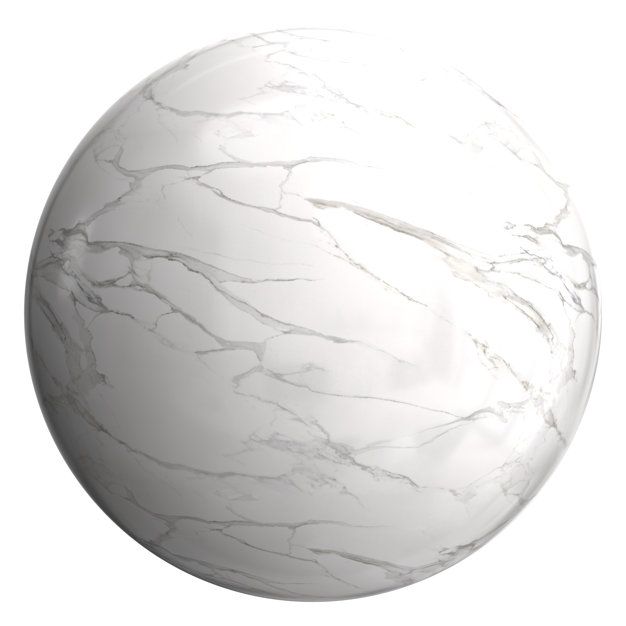 3D sphere preview of Calacatta Marble seamless texture