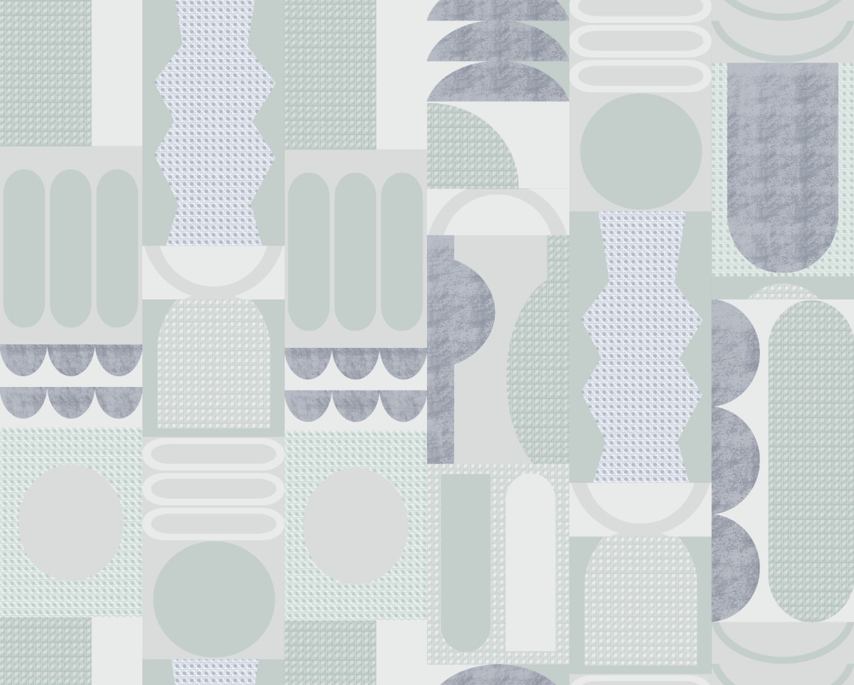 A seamless wallpaper texture with cannage wallpaper in dusk units arranged in a Staggered pattern