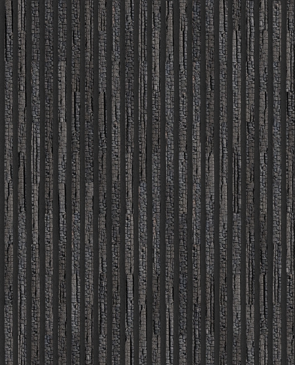 A seamless wood texture with charred timber boards arranged in a Stretcher pattern