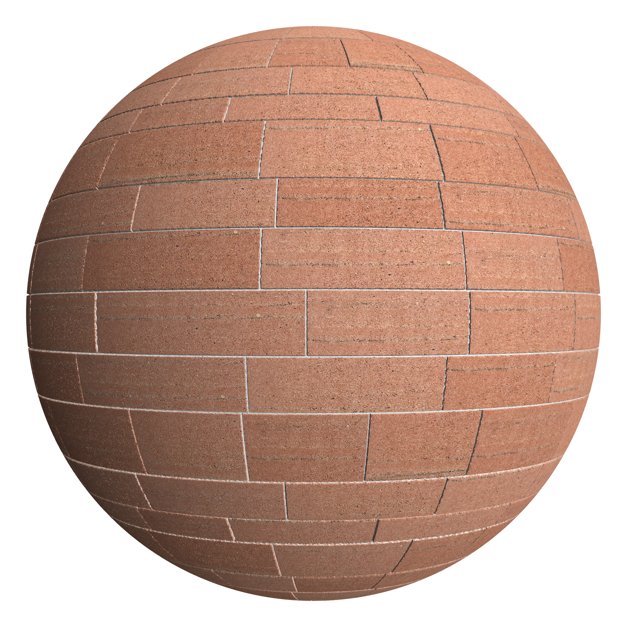 3D sphere preview of Corncockle Red Sandstone, Ashlar seamless texture