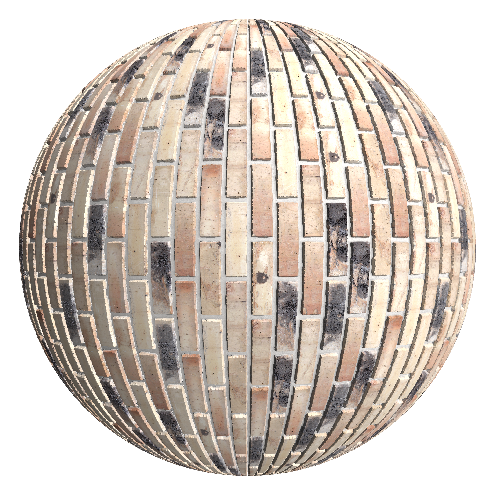3D sphere preview of Corvus Brick, Stretcher seamless texture