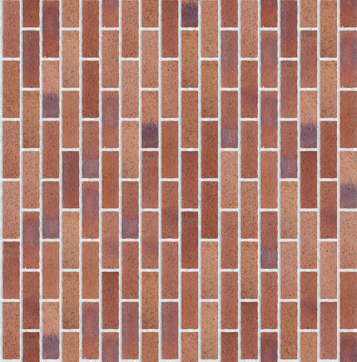 A seamless brick texture with dragfaced brick units arranged in a Stretcher pattern