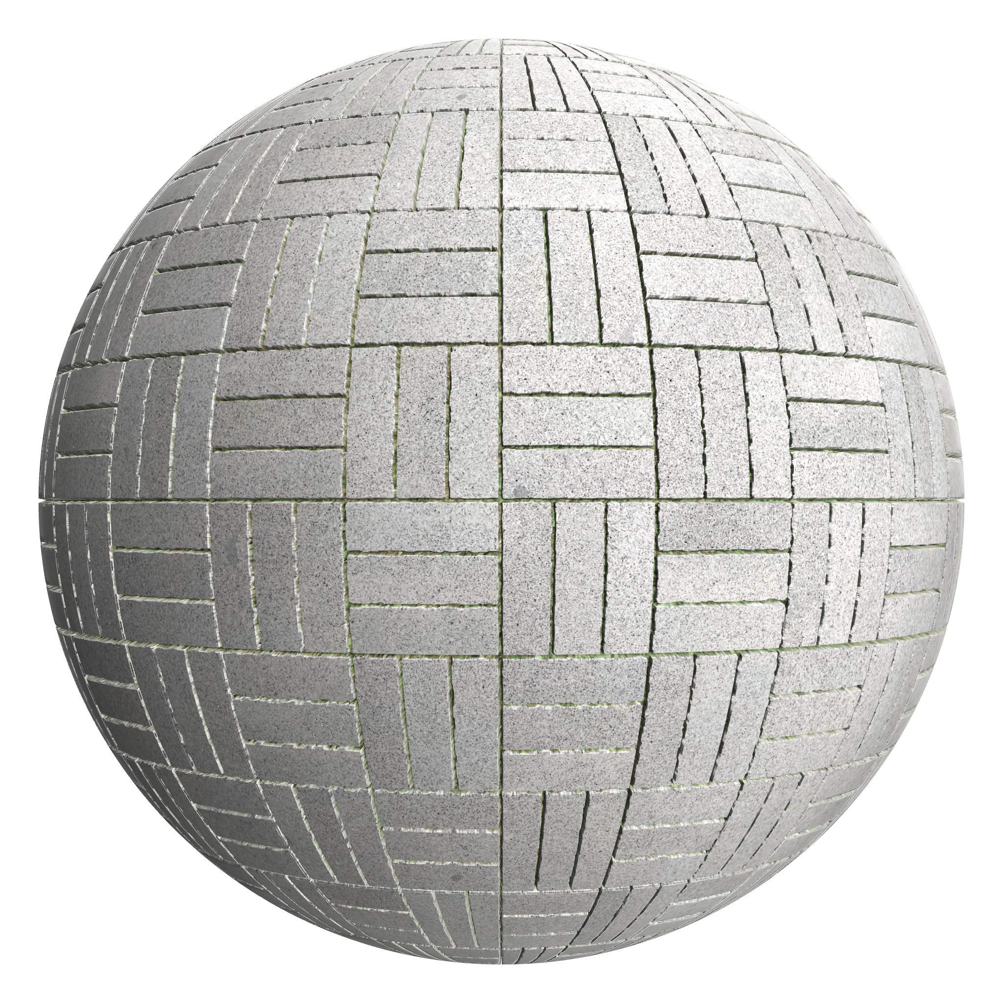 3D sphere preview of Granite, Basketweave seamless texture