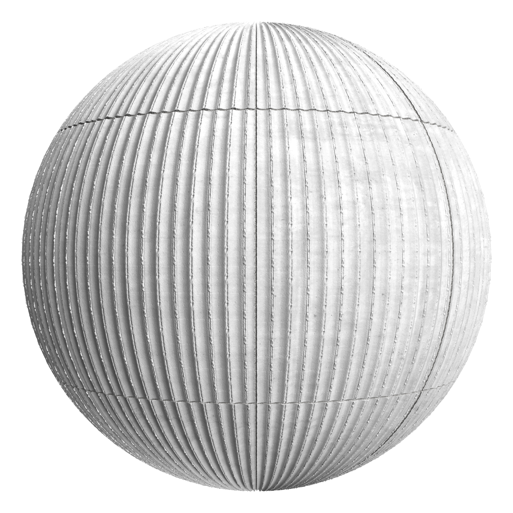 3D sphere preview of Rough Fluted In Situ Concrete, Stack seamless texture