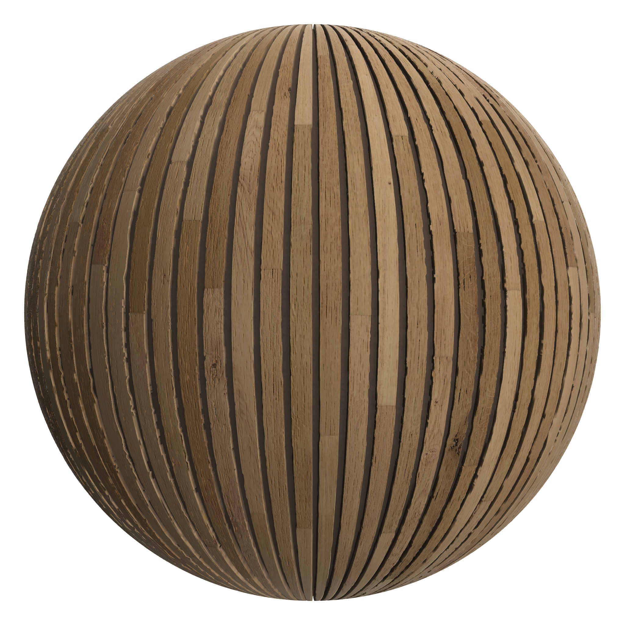 3D sphere preview of Oak Cladding seamless texture