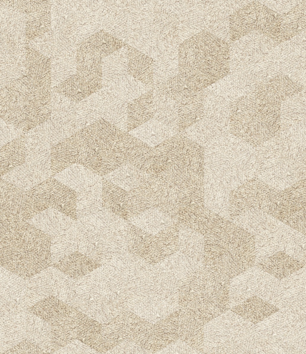 A seamless carpet texture with oatmeal loop pile carpet units arranged in a Cubic pattern