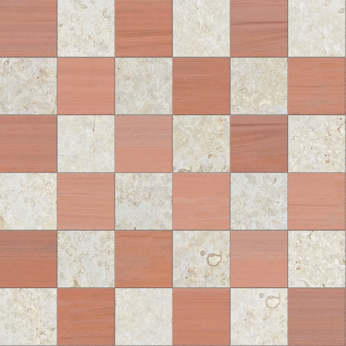 A seamless stone texture with red sandstone blocks arranged in a Stack pattern