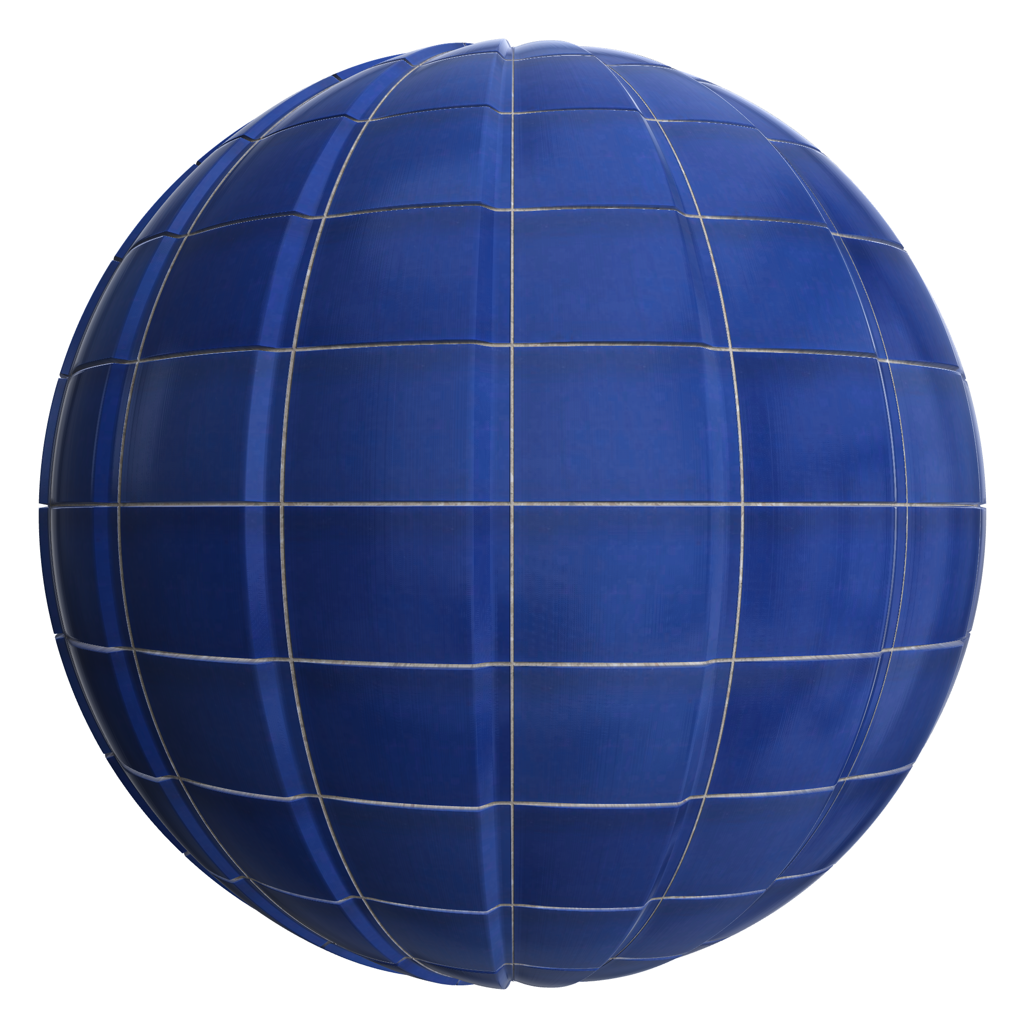 3D sphere preview of Blue Tenement Tile, Stack seamless texture
