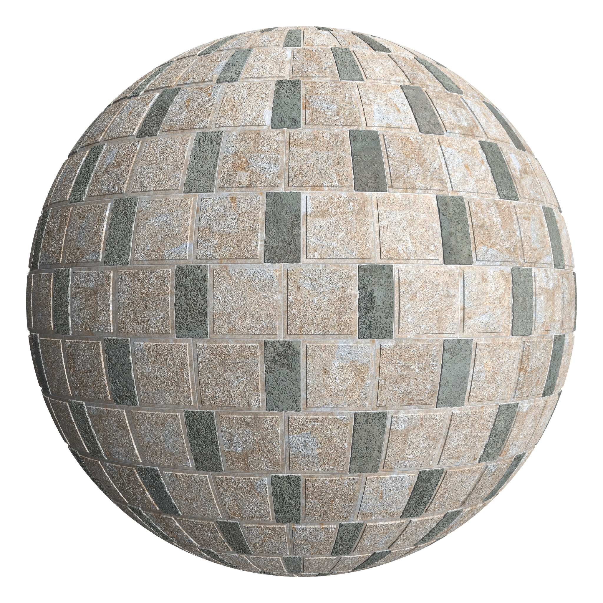 3D sphere preview of Limestone and Flagstone, Távora seamless texture