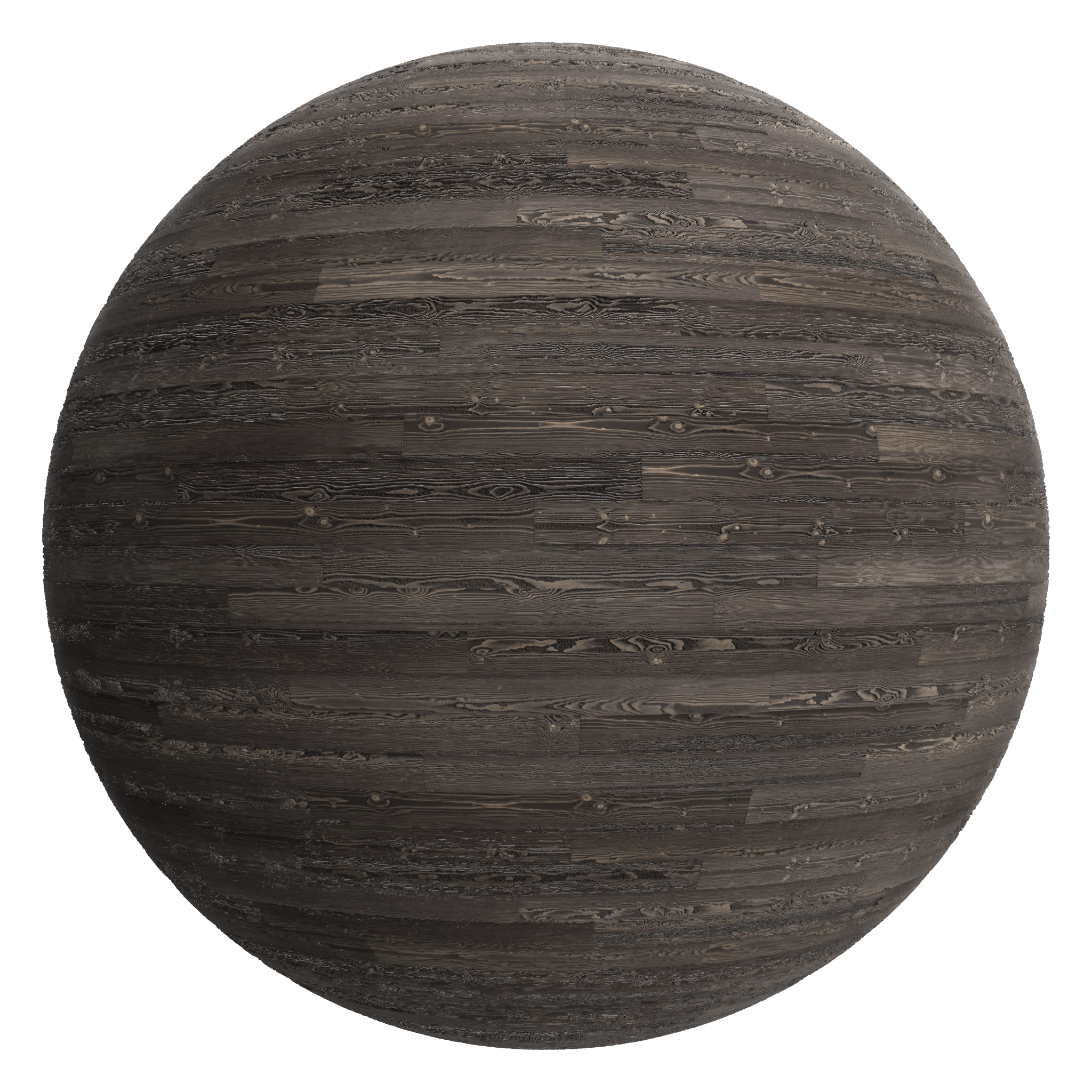3D sphere preview of Shou Sugi Ban (Yakisugi) Clapboard seamless texture
