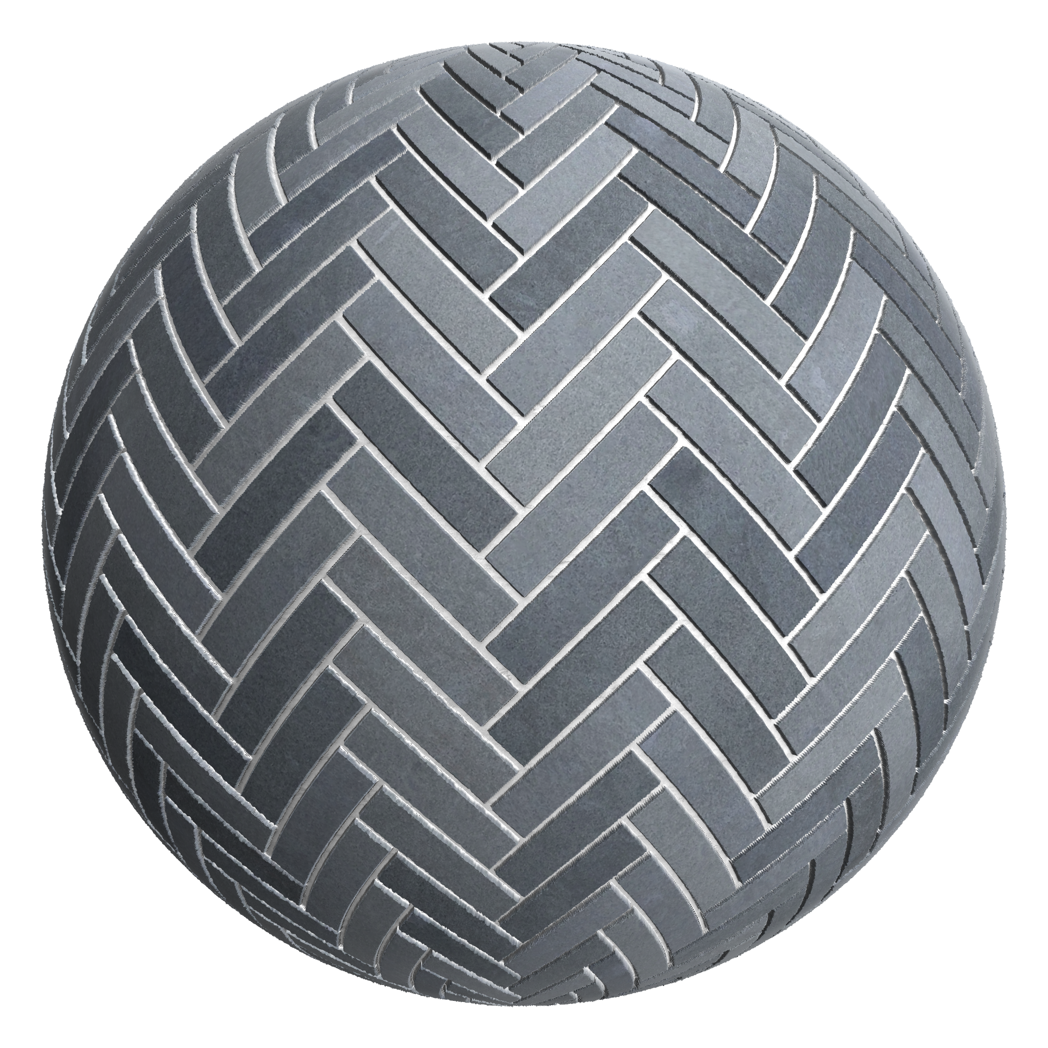 3D sphere preview of Slate, Herringbone seamless texture