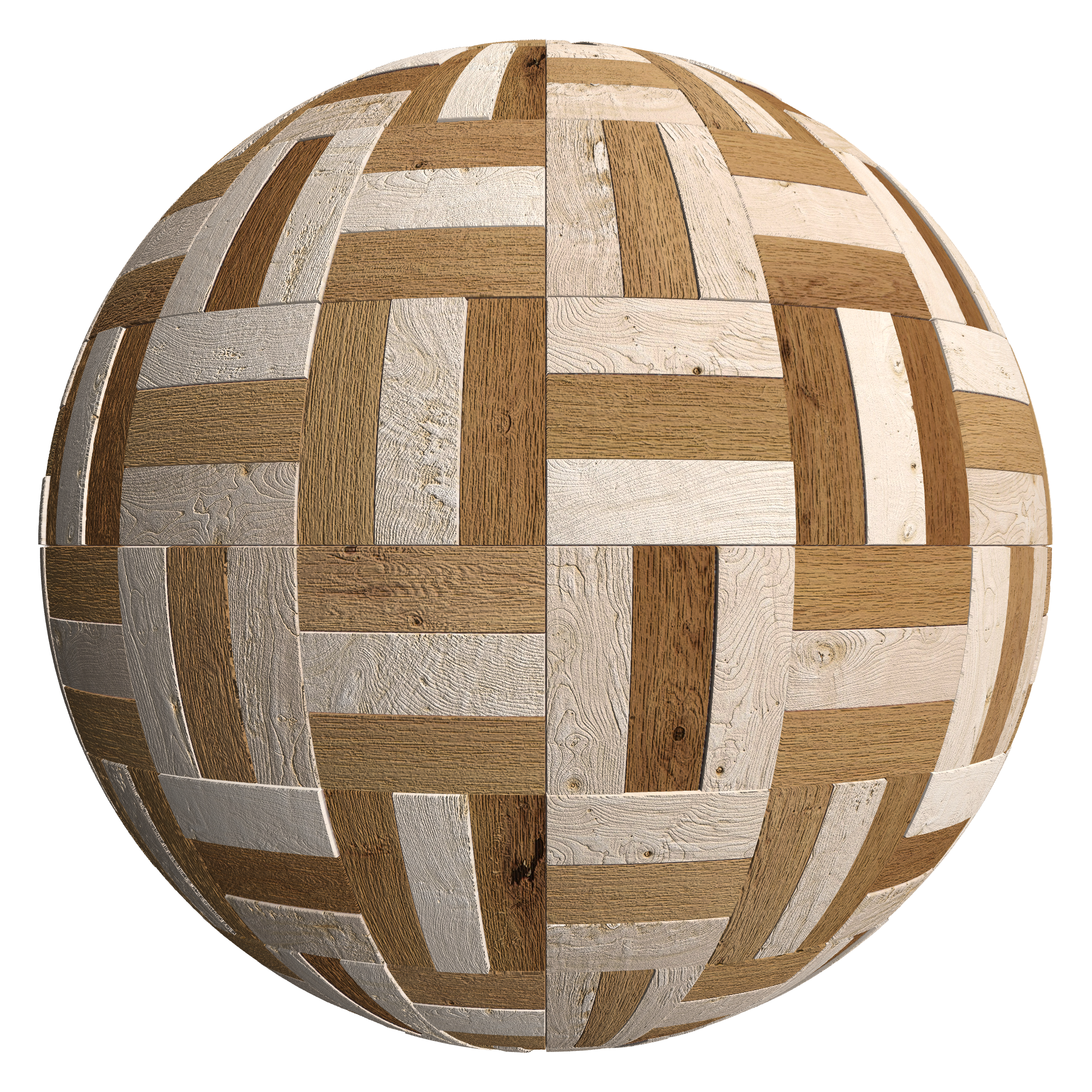 3D sphere preview of Sycamore and Oak, Basketweave seamless texture