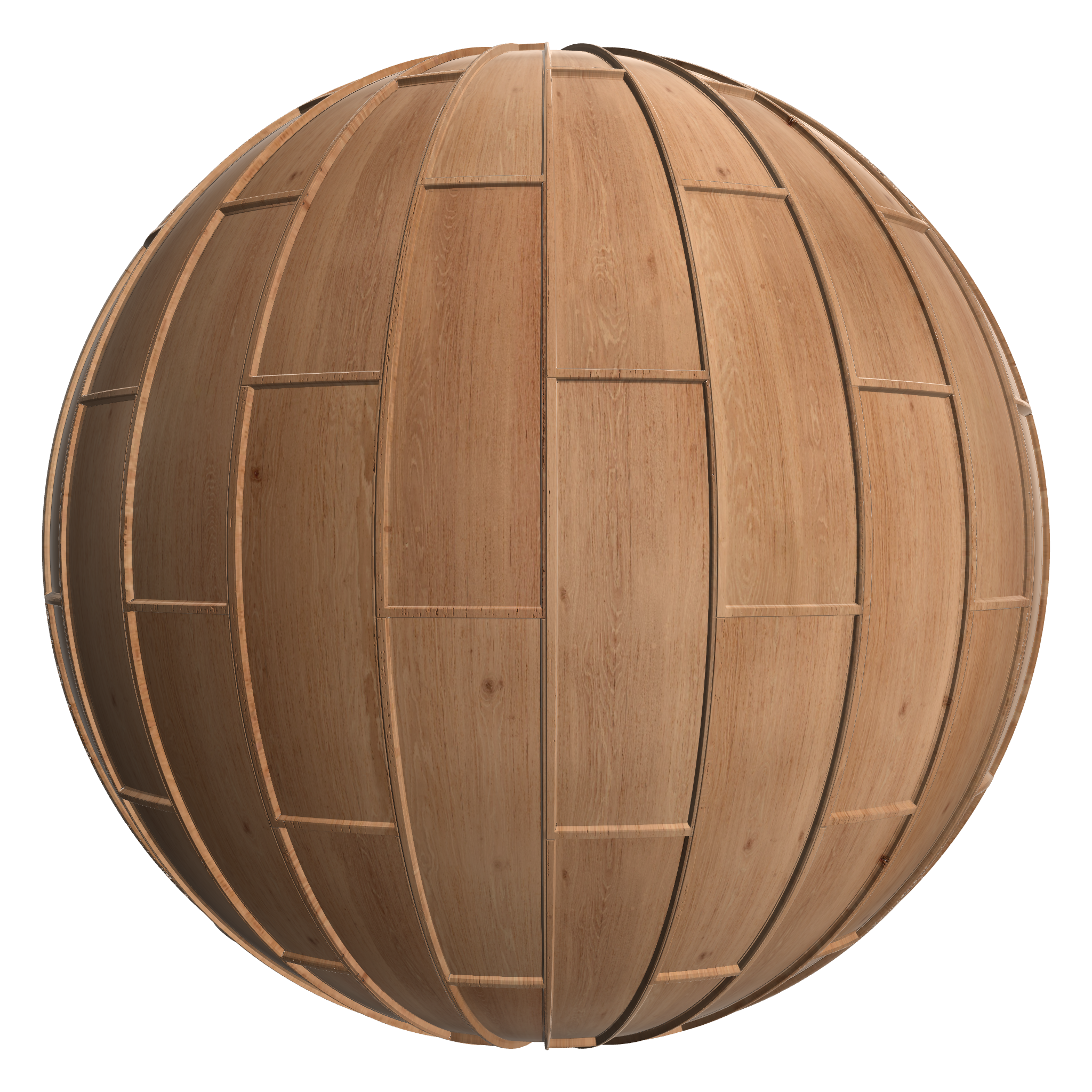3D sphere preview of Western Red Cedar, Stretcher seamless texture