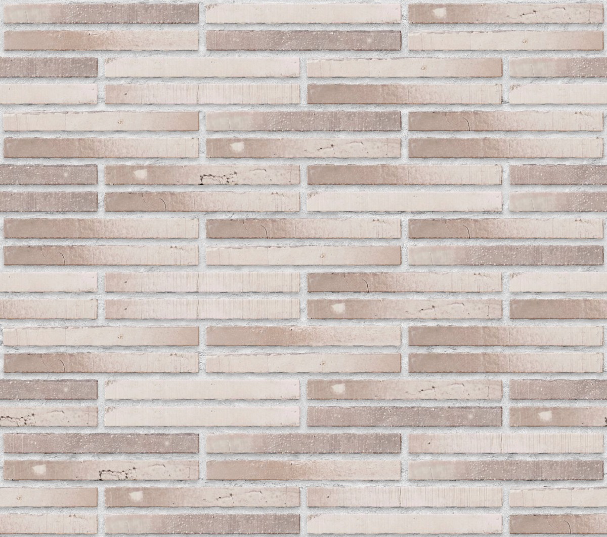 A seamless brick texture with zachery facing brick units arranged in a Double Stretcher pattern