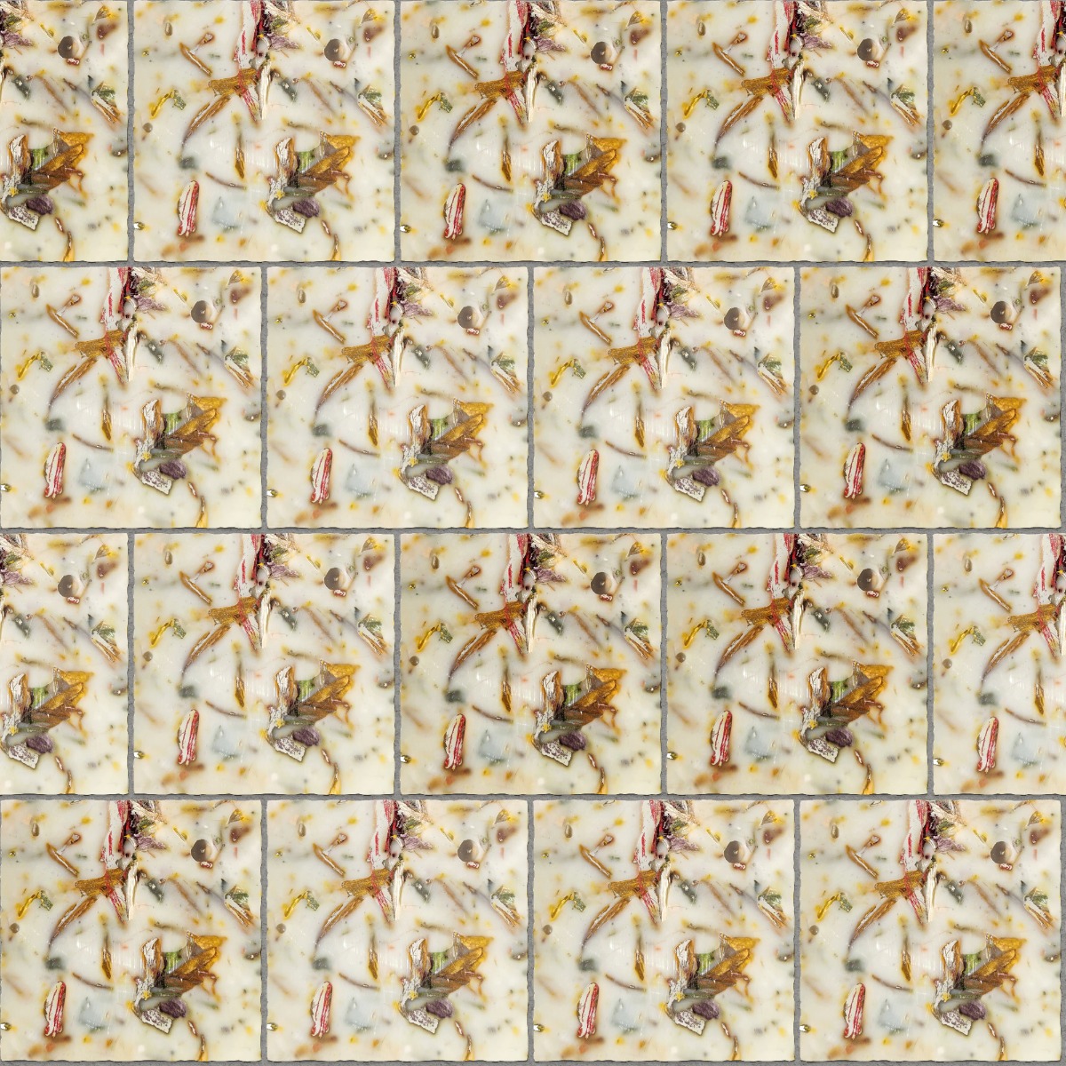 A seamless tile texture with botanica tile tiles arranged in a Stretcher pattern