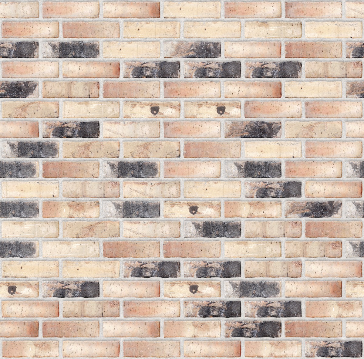 A seamless brick texture with corvus brick units arranged in a 1/3 Stretcher  pattern