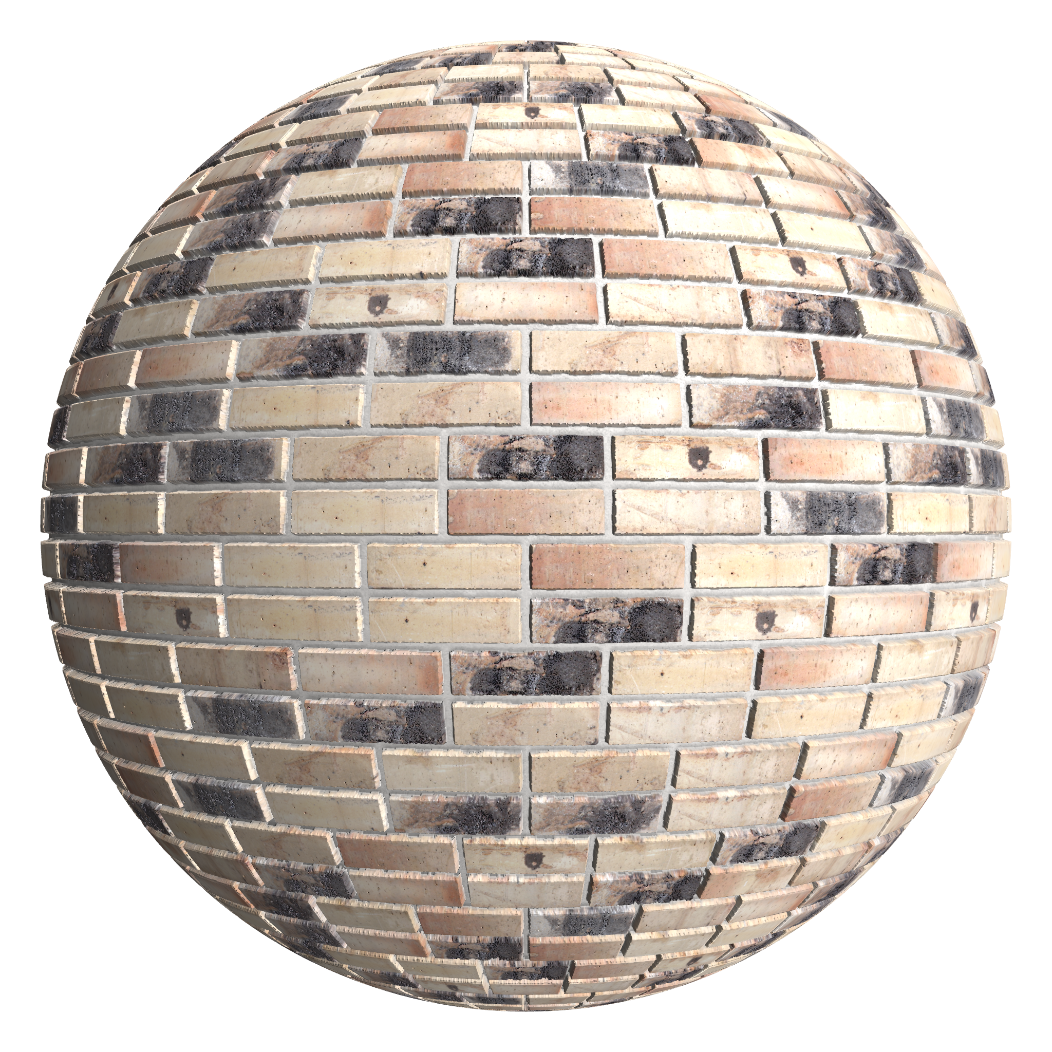 3D sphere preview of Corvus Brick, Double Stretcher seamless texture