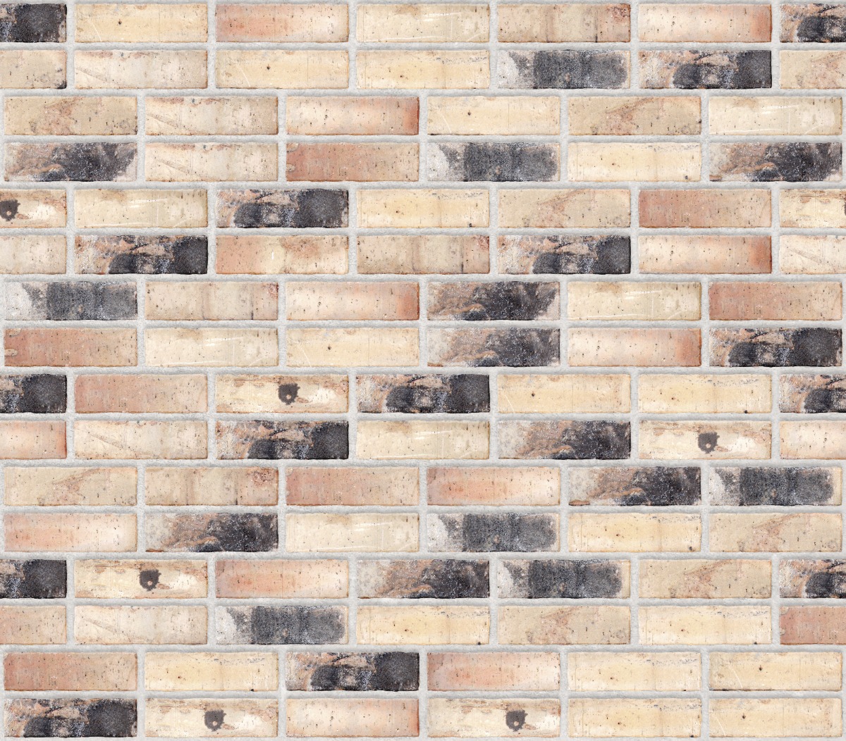 A seamless brick texture with corvus brick units arranged in a Double Stretcher pattern