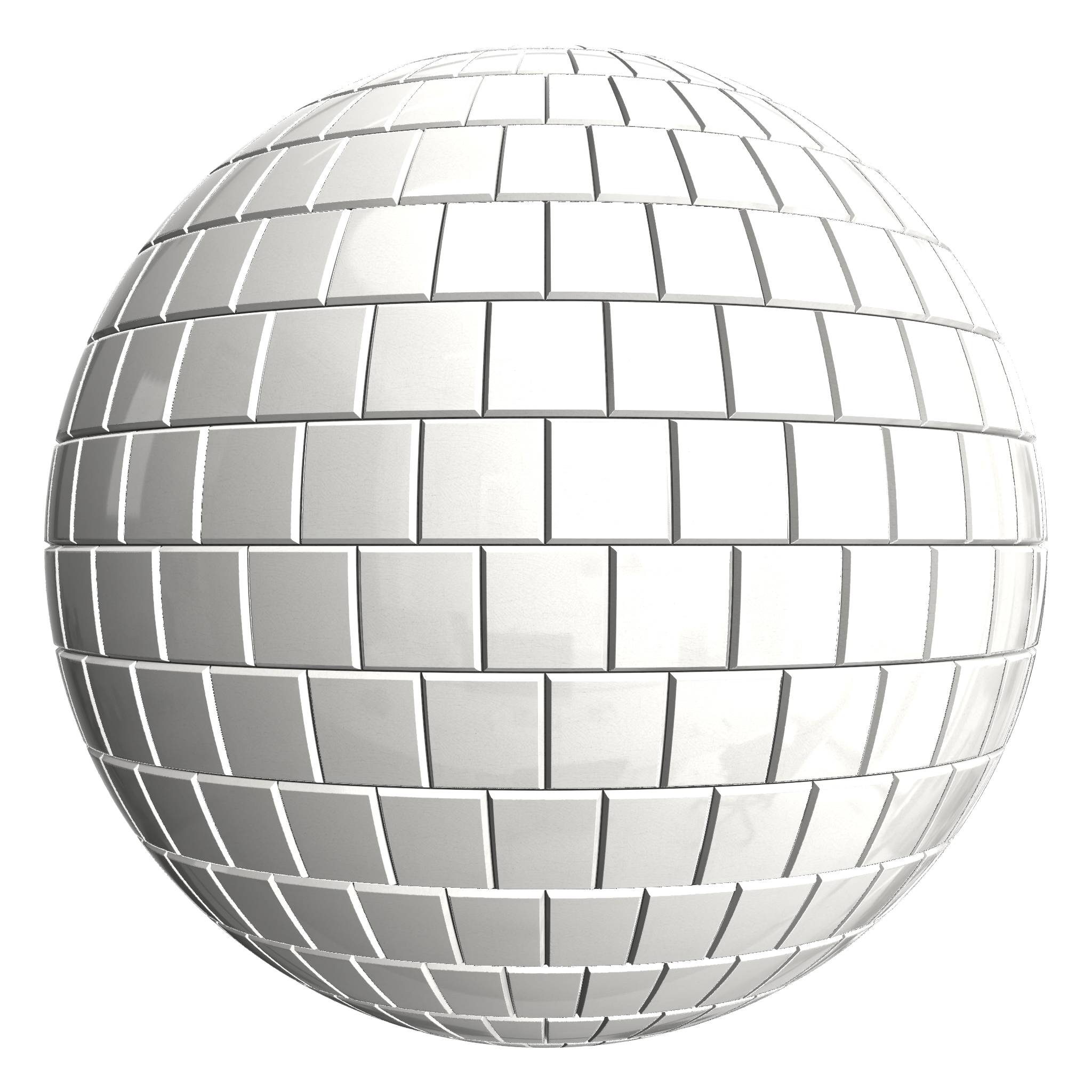 3D sphere preview of Crazing Tile, Stretcher seamless texture