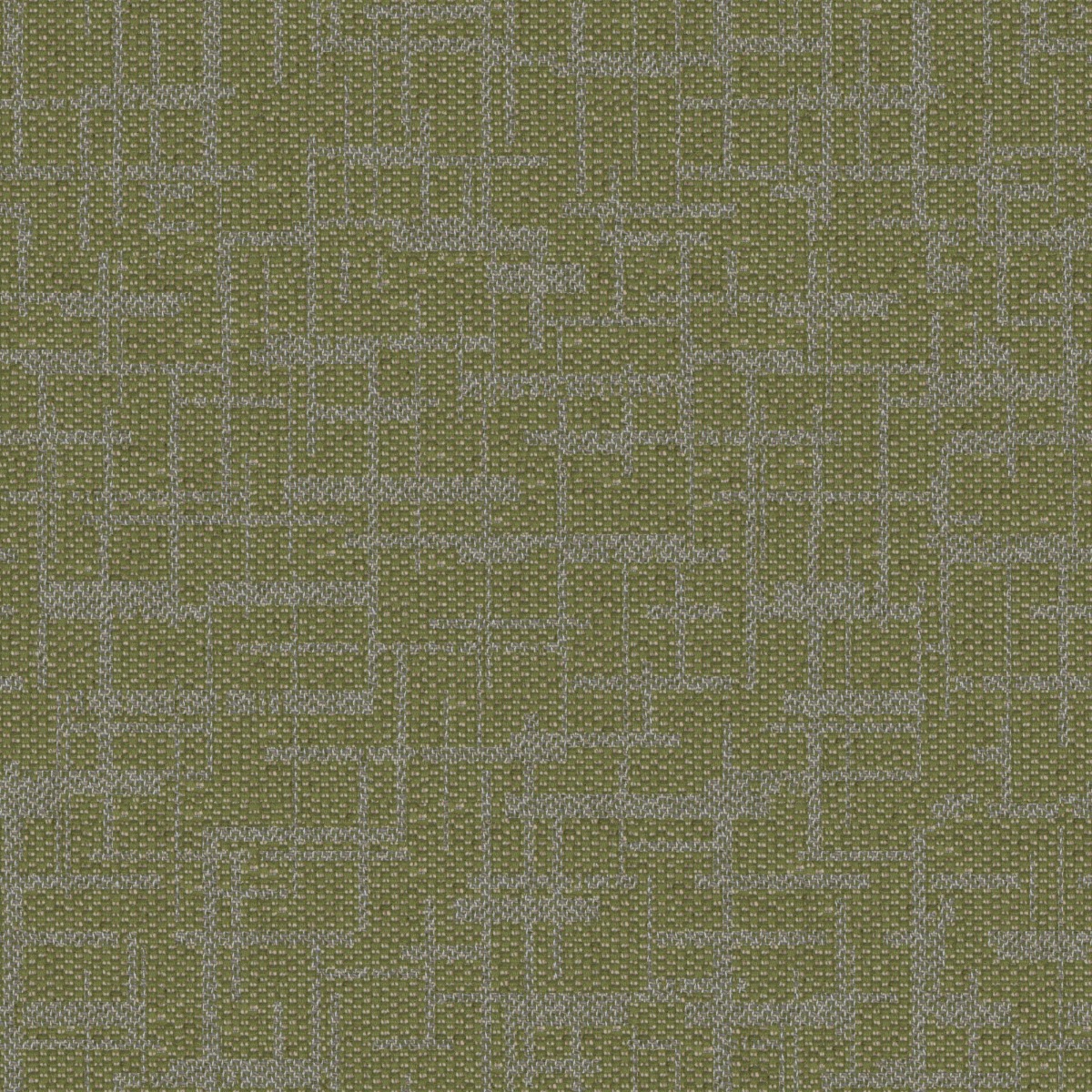 A seamless fabric texture with herringbone green chenille units arranged in a None pattern