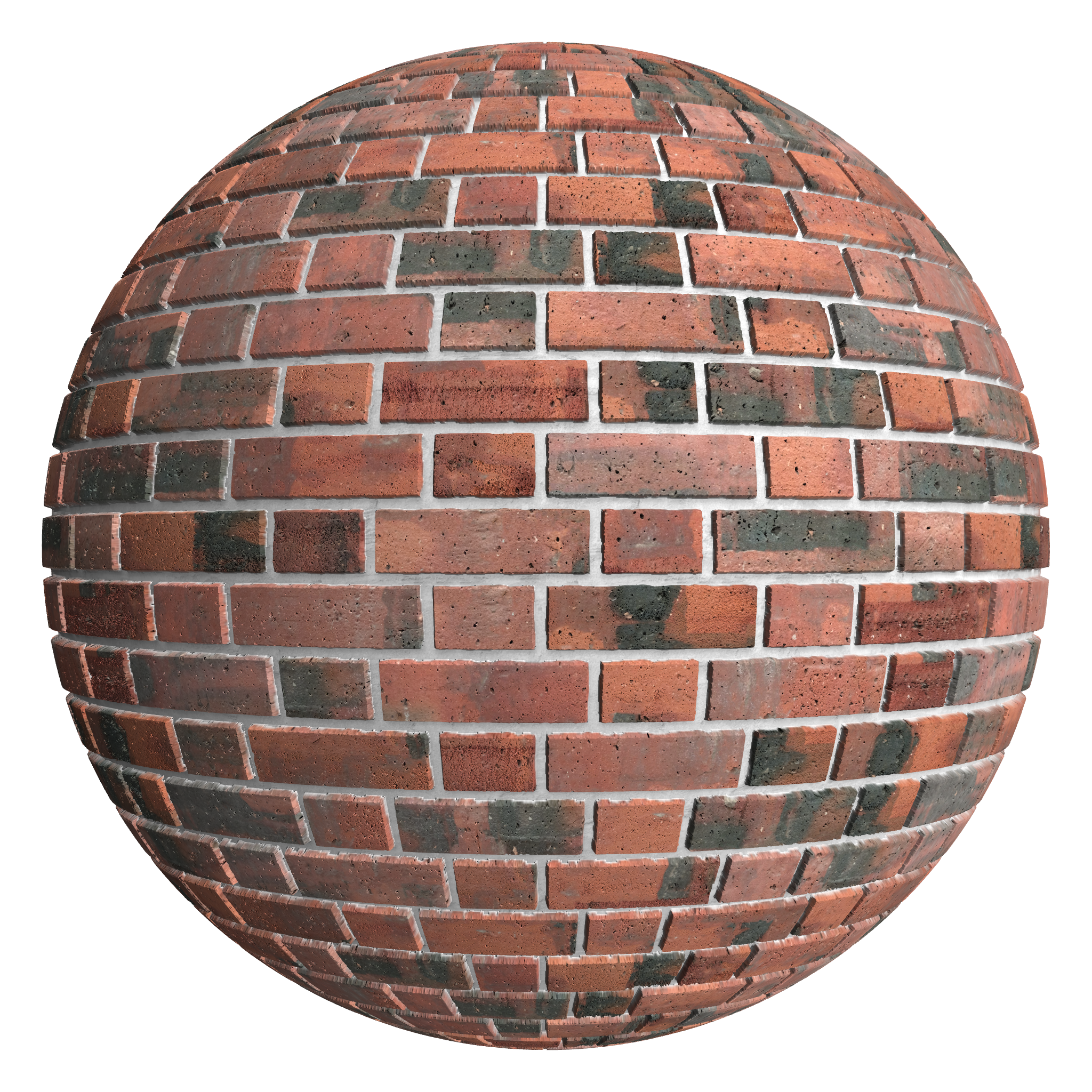 3D sphere preview of Industrial Brick, Flemish seamless texture