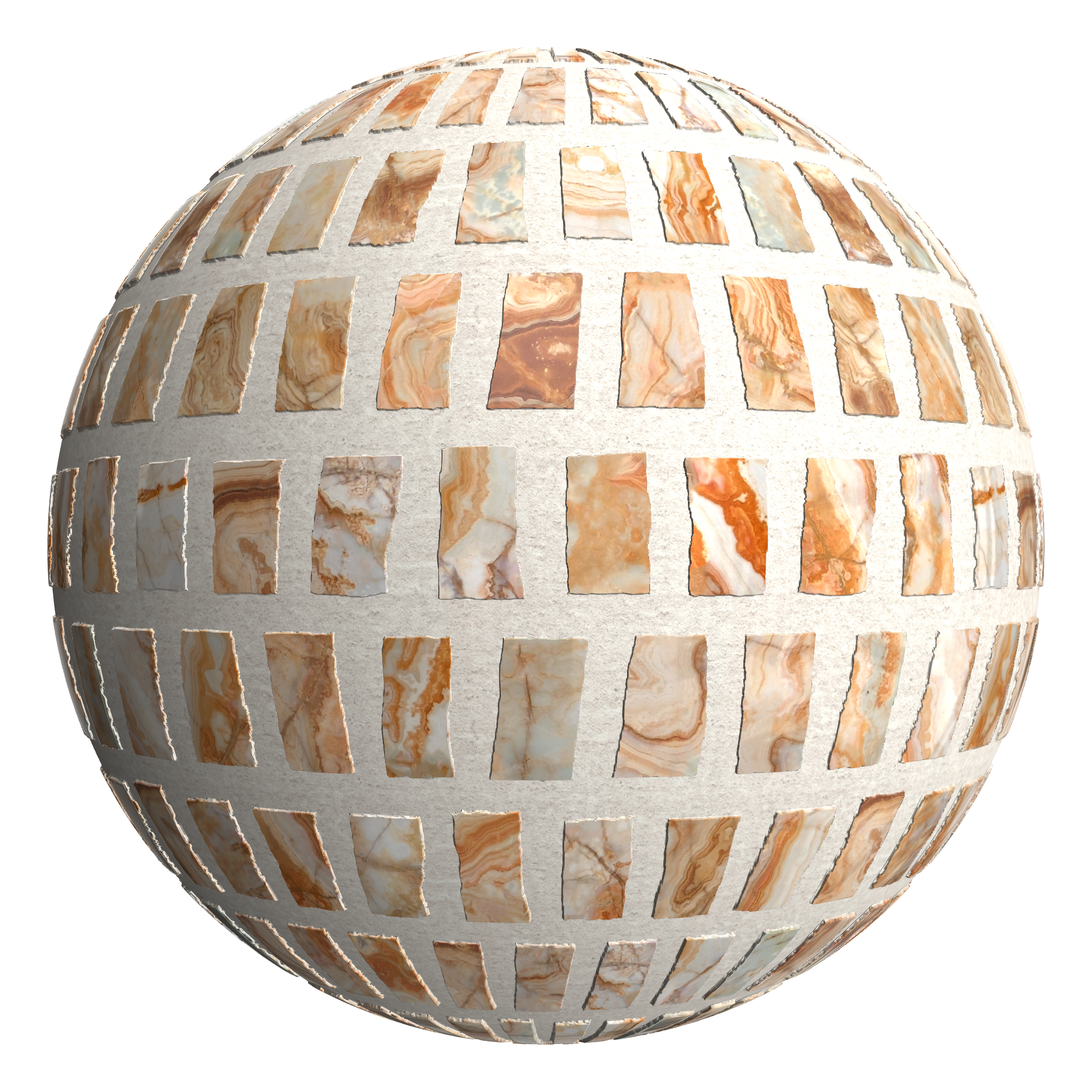 3D sphere preview of Orange Marble, Scarpa seamless texture