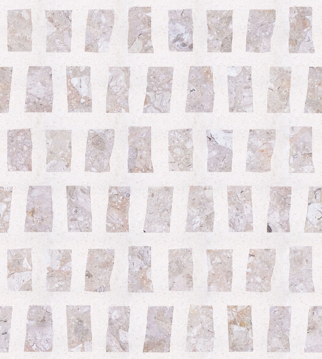 A seamless terrazzo texture with sabbia terrazzo units arranged in a Scarpa pattern