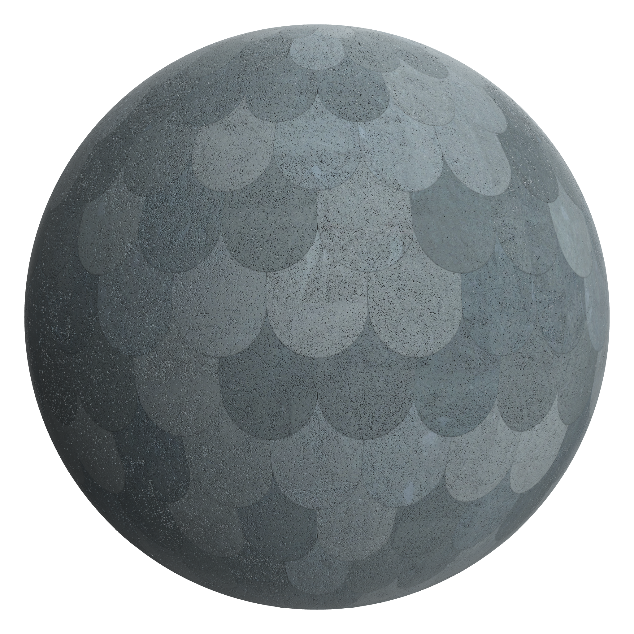 3D sphere preview of Slate, Fishscale seamless texture