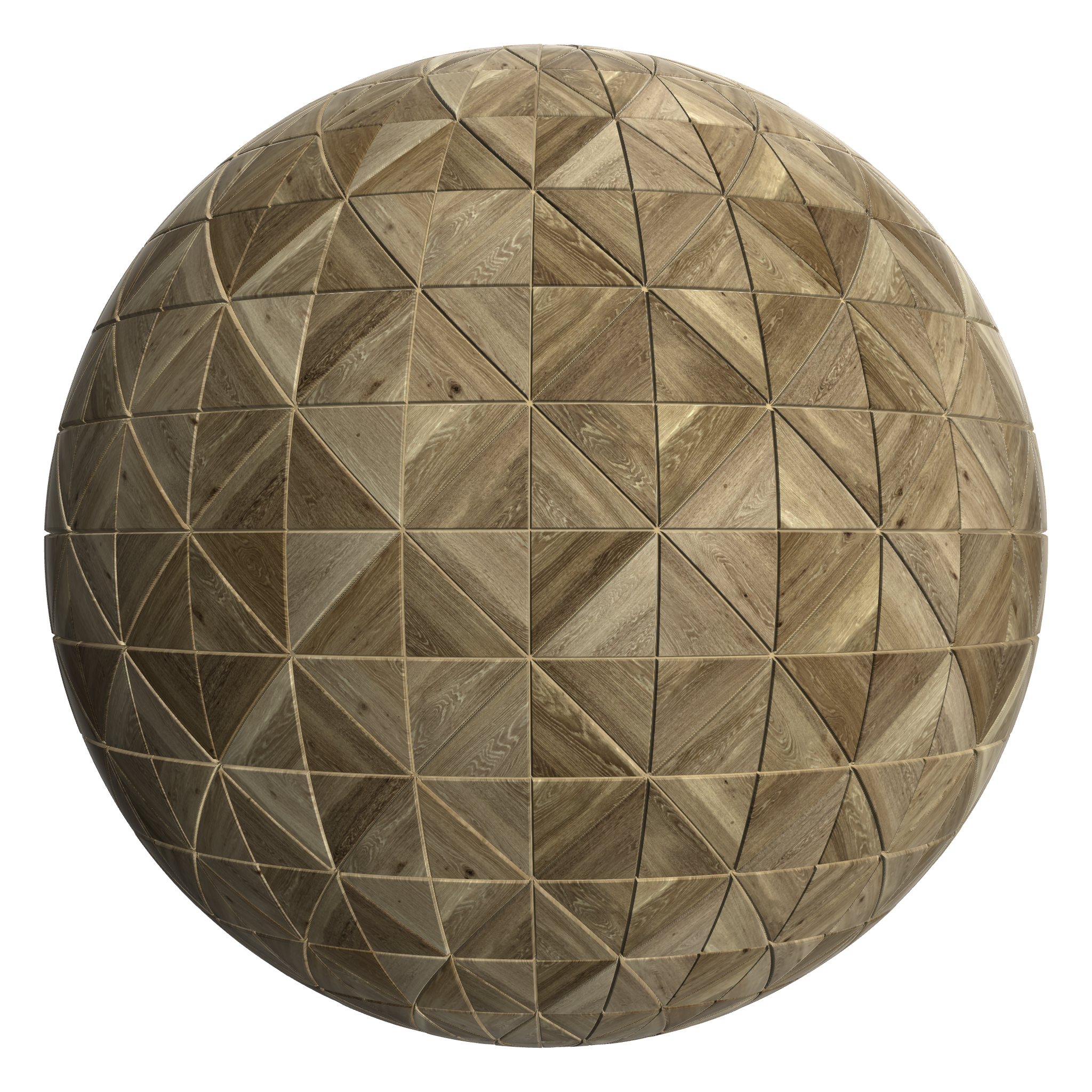 3D sphere preview of Stained Timber, Triangle Diamond seamless texture