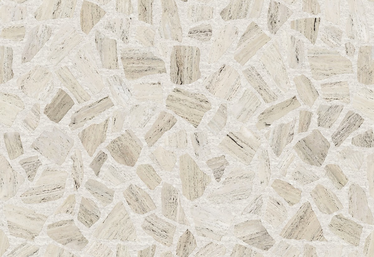 A seamless stone texture with travertine blocks arranged in a Corfiot pattern