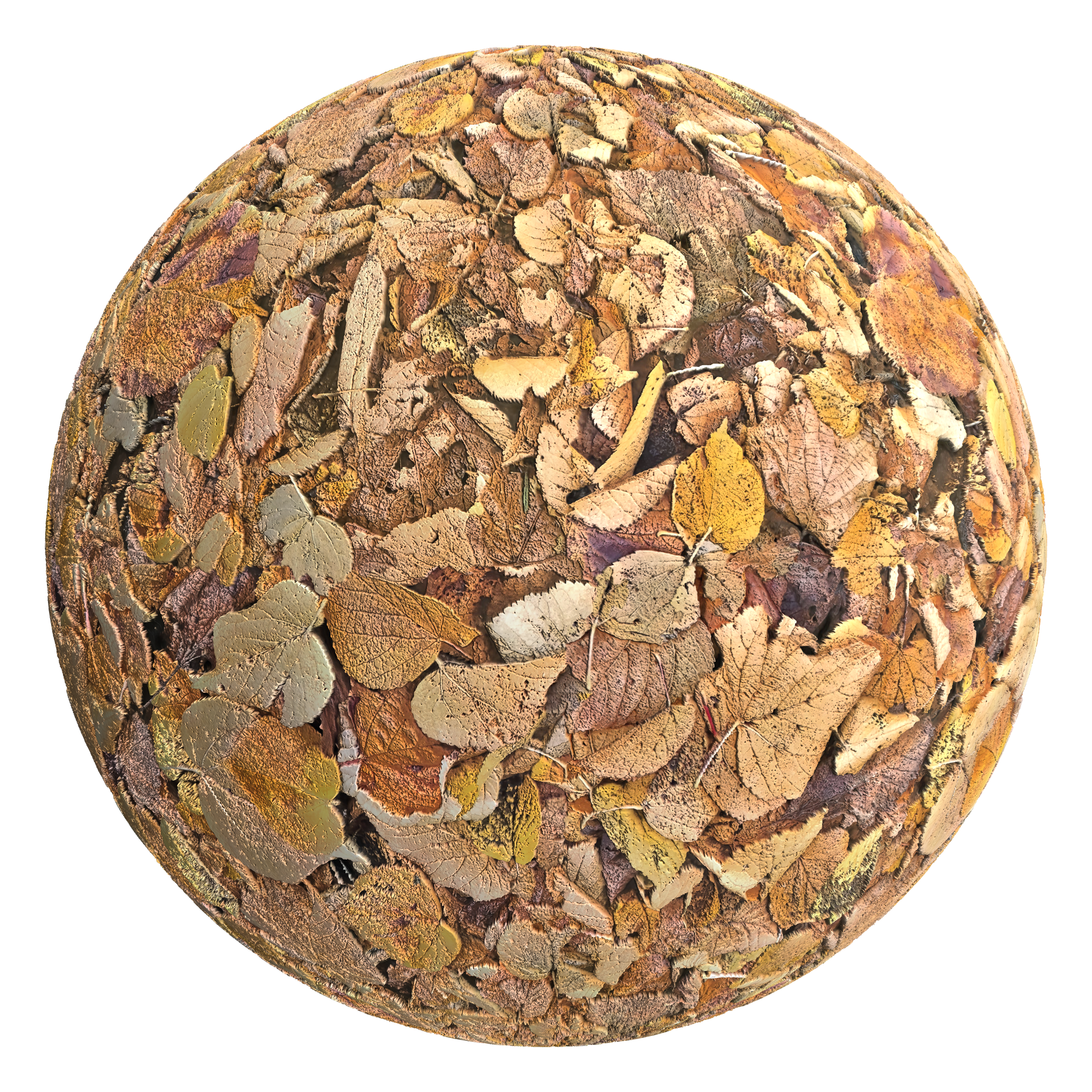 3D sphere preview of Autumn Leaves seamless texture