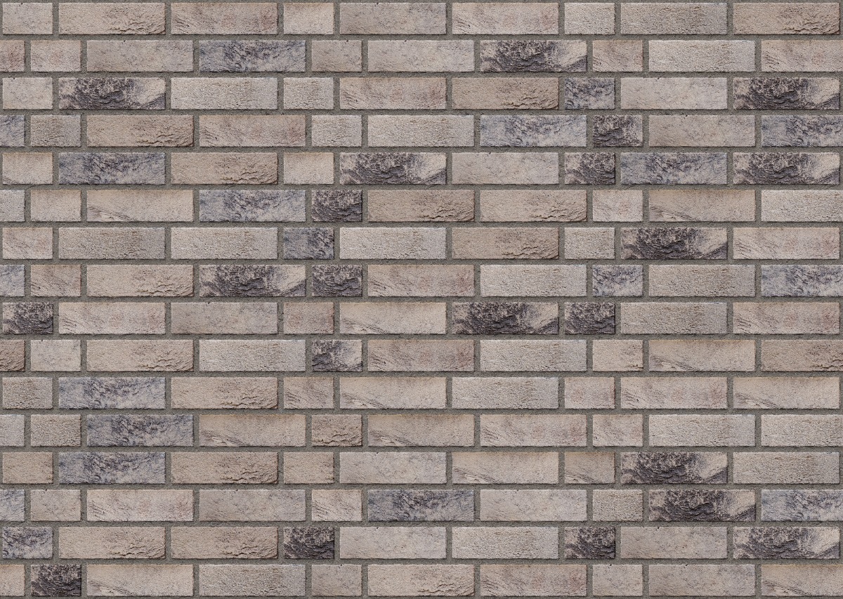 A seamless brick texture with beige brick units arranged in a Silesian Bond pattern