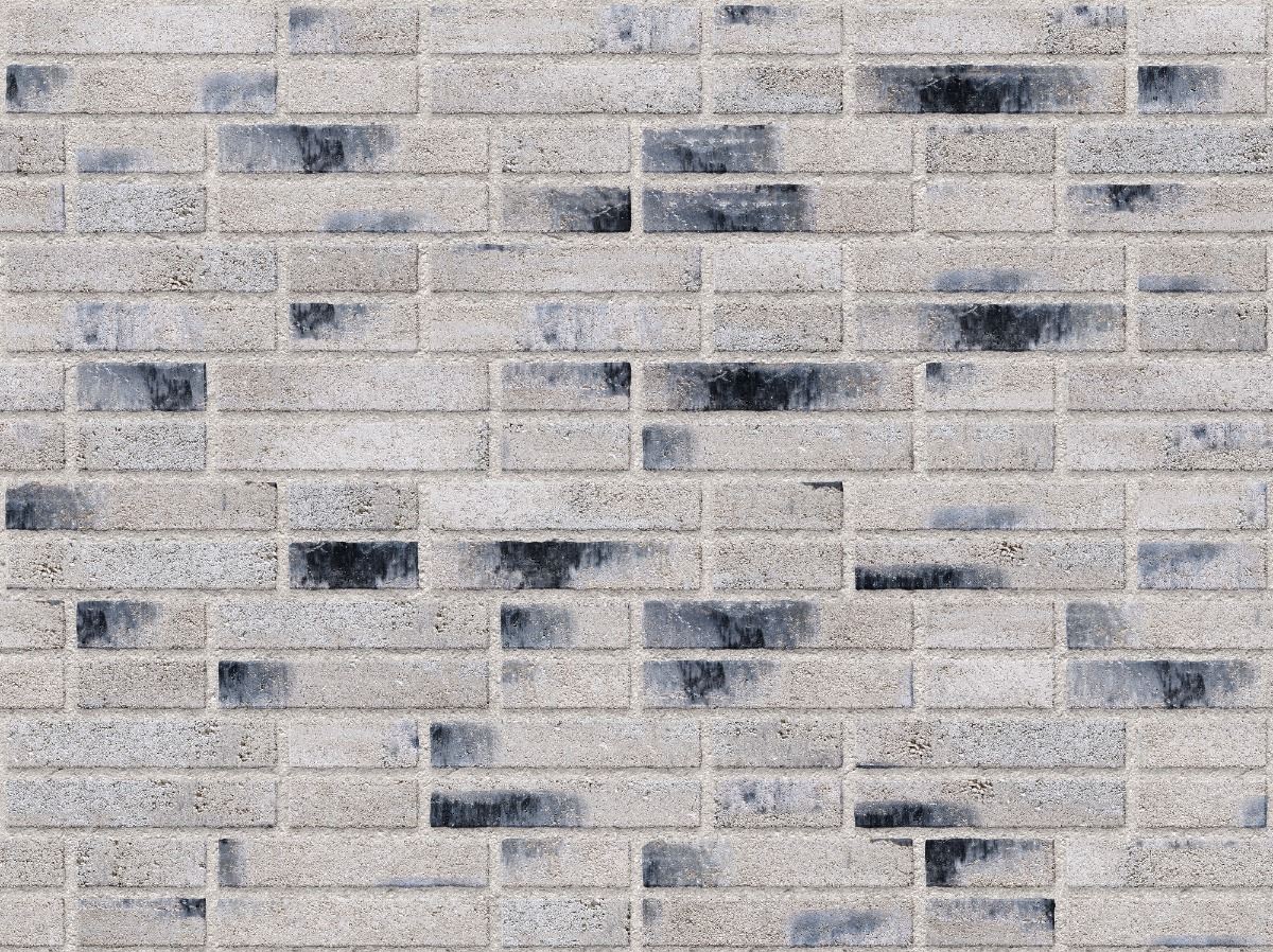 A seamless brick texture with charcoal brick units arranged in a Double Flemish pattern
