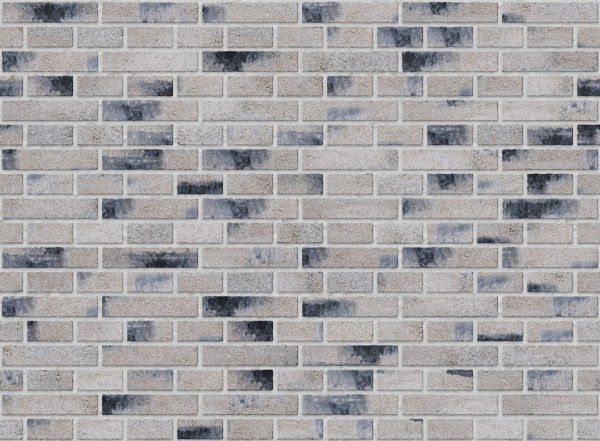 A seamless brick texture with charcoal brick units arranged in a English Bond pattern