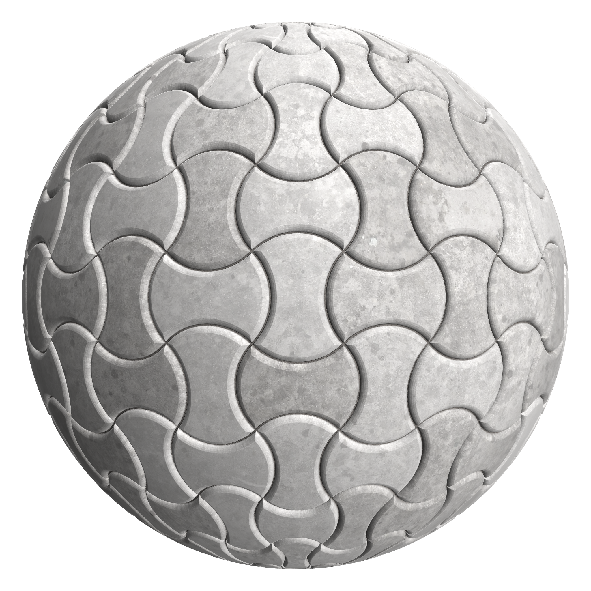 3D sphere preview of Concrete, Hourglass seamless texture