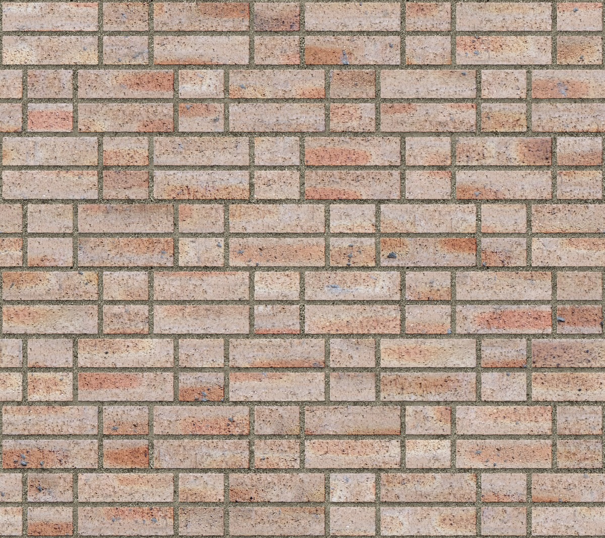 A seamless brick texture with dragfaced brick units arranged in a Double Flemish pattern
