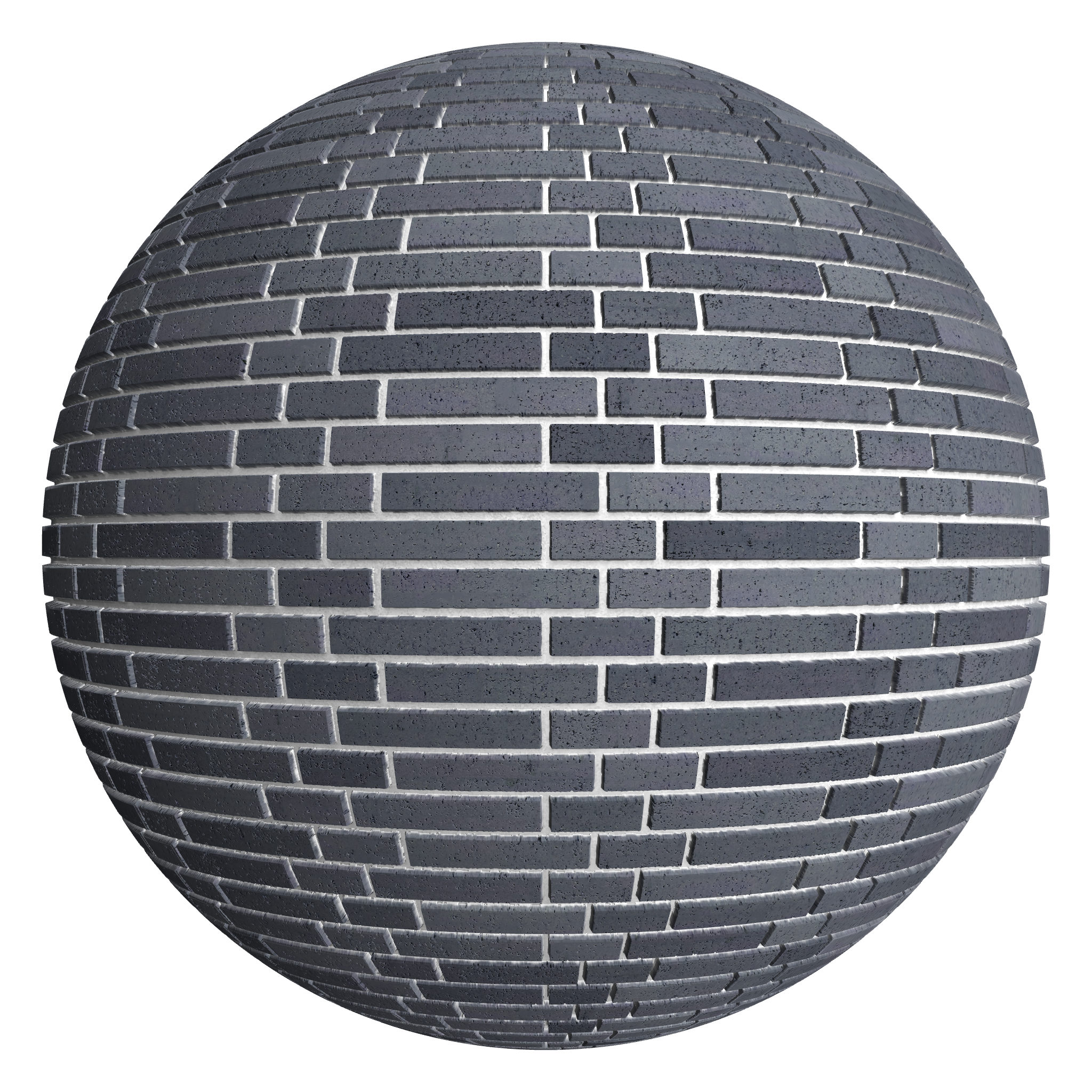 3D sphere preview of Even Drag Brick, Gothic Bond seamless texture