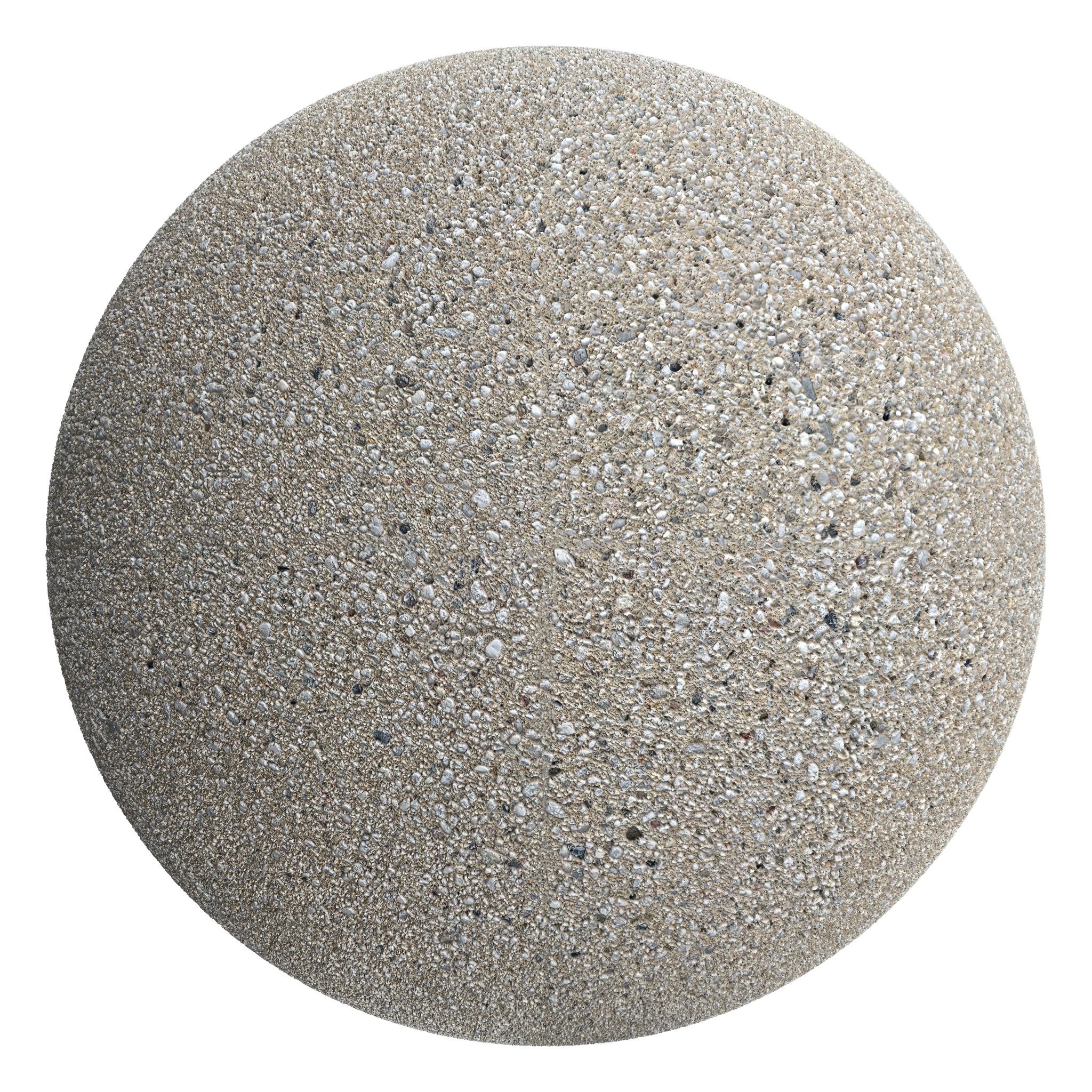 3D sphere preview of Exposed Aggregate seamless texture