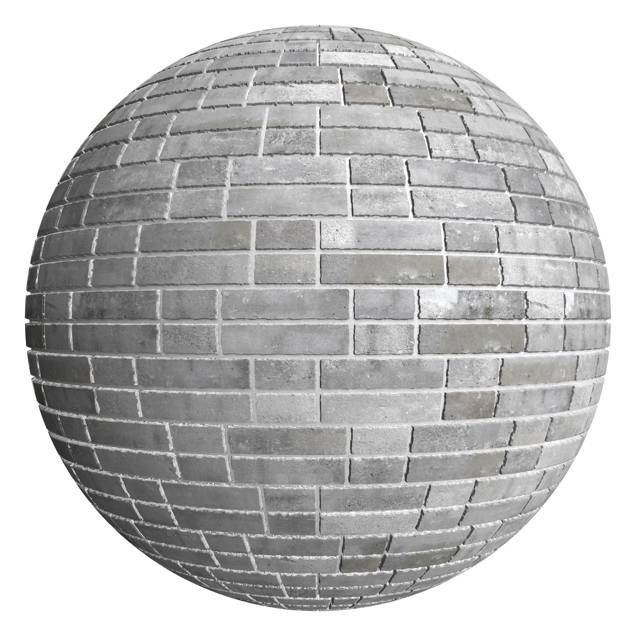 3D sphere preview of Finnish Grey Brick, Double Flemish seamless texture