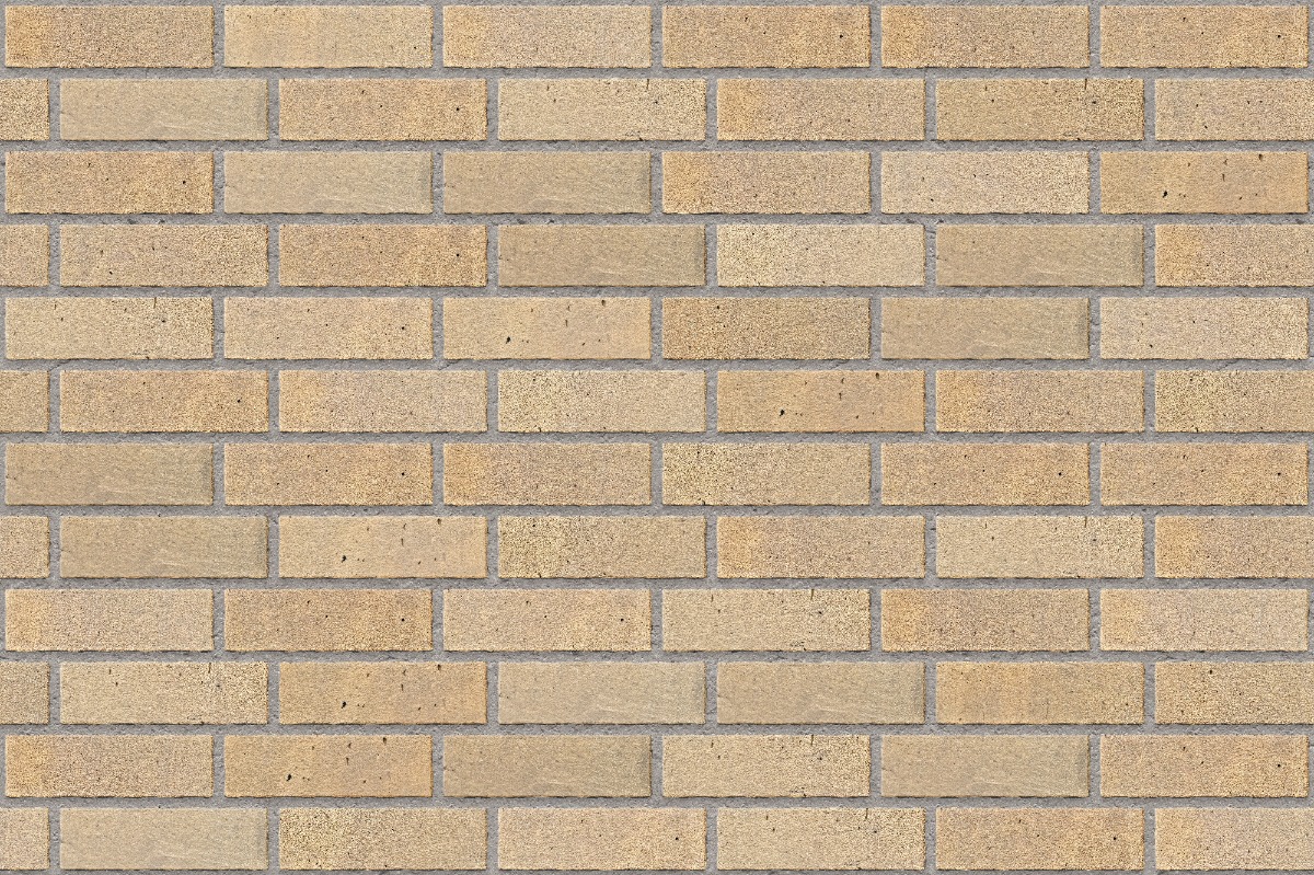 A seamless brick texture with hooff brick units arranged in a 1/4 Stretcher pattern