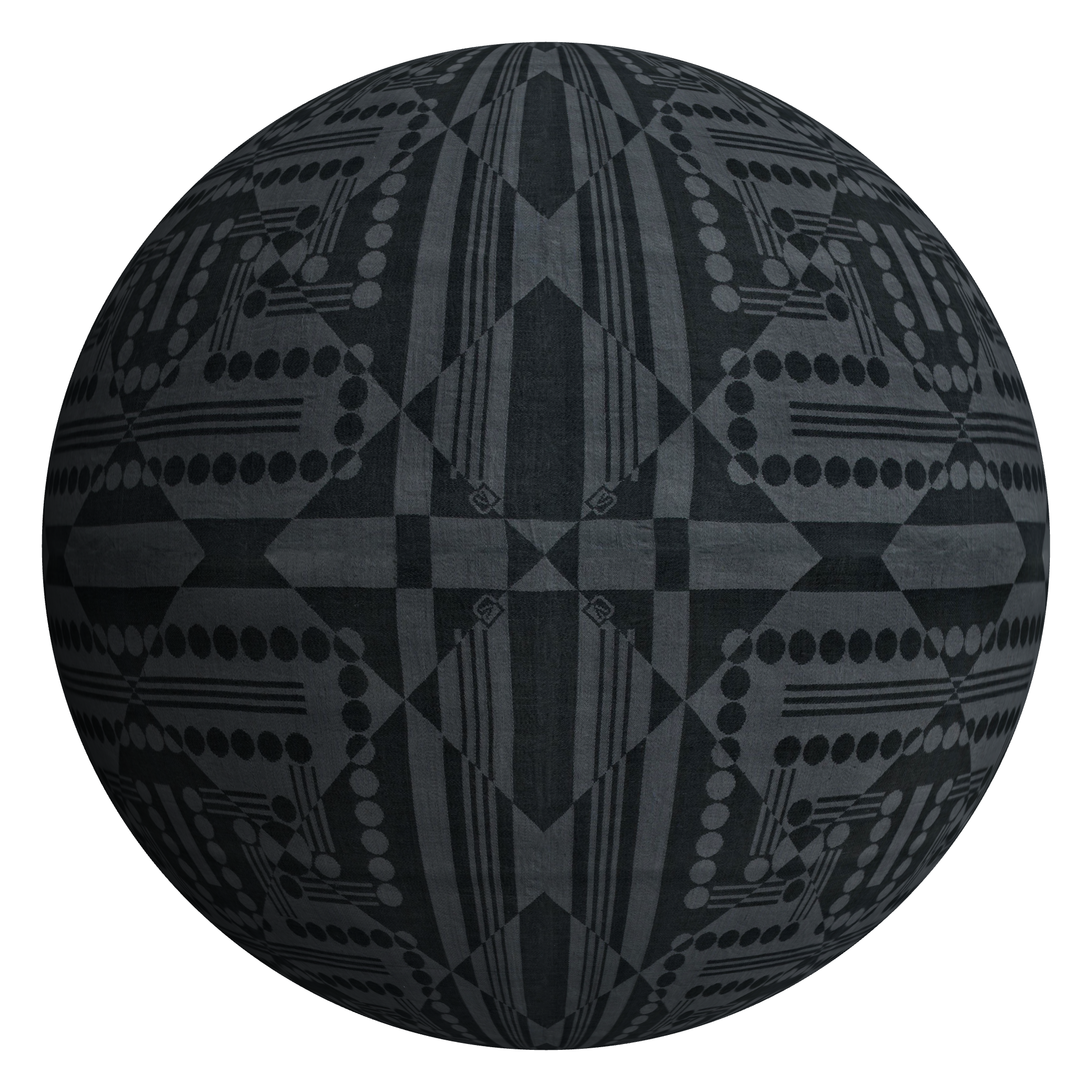 3D sphere preview of Lebeau Geometric Fabric seamless texture