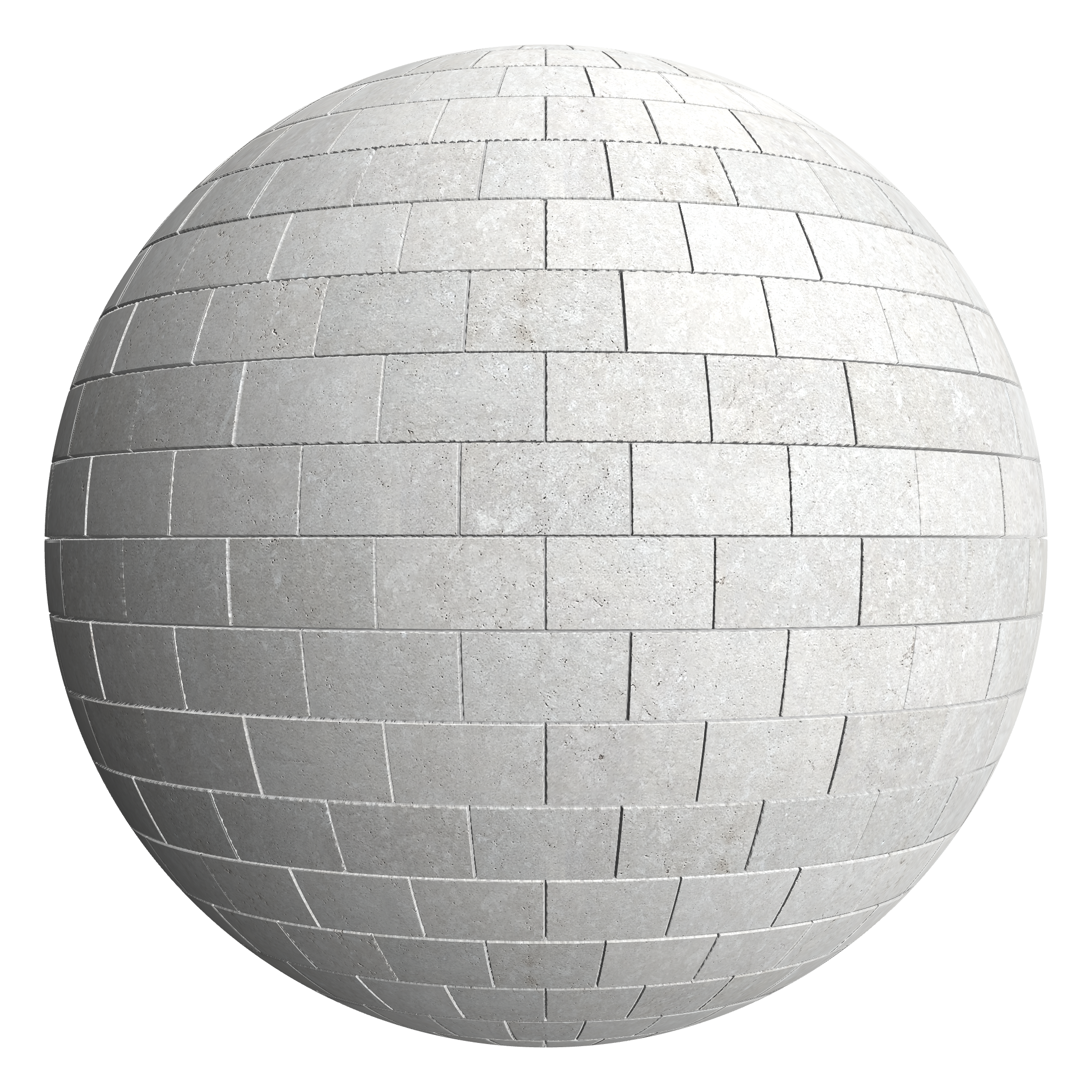 3D sphere preview of Reconstituted Stone, Stretcher seamless texture