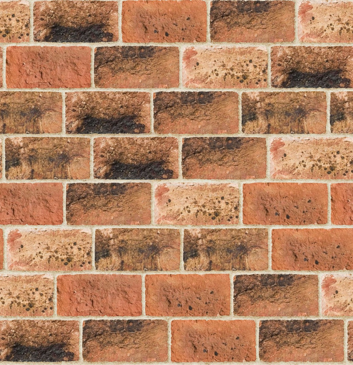 A seamless brick texture with birkdale blend clay paver units arranged in a Staggered pattern