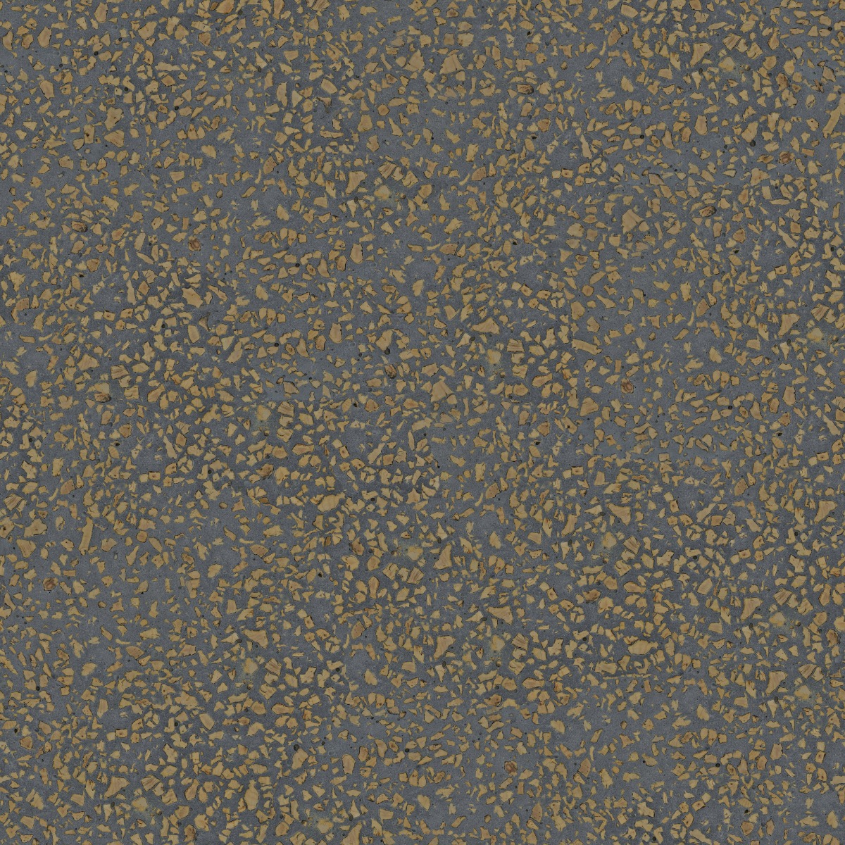 A seamless terrazzo texture with corcrete black units arranged in a None pattern