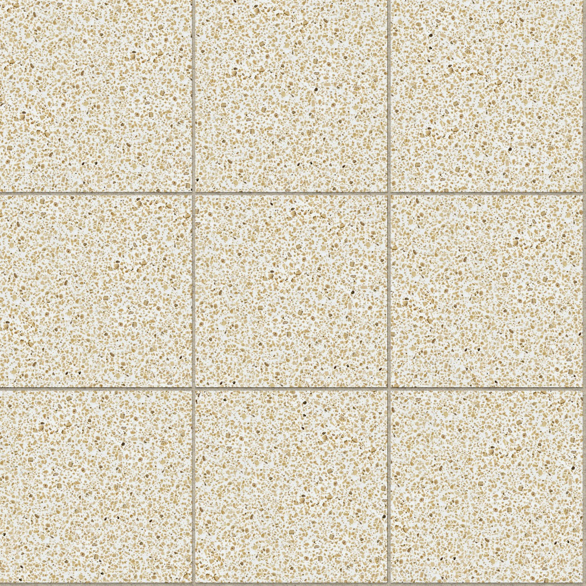 A seamless terrazzo texture with corcrete white units arranged in a Stack pattern