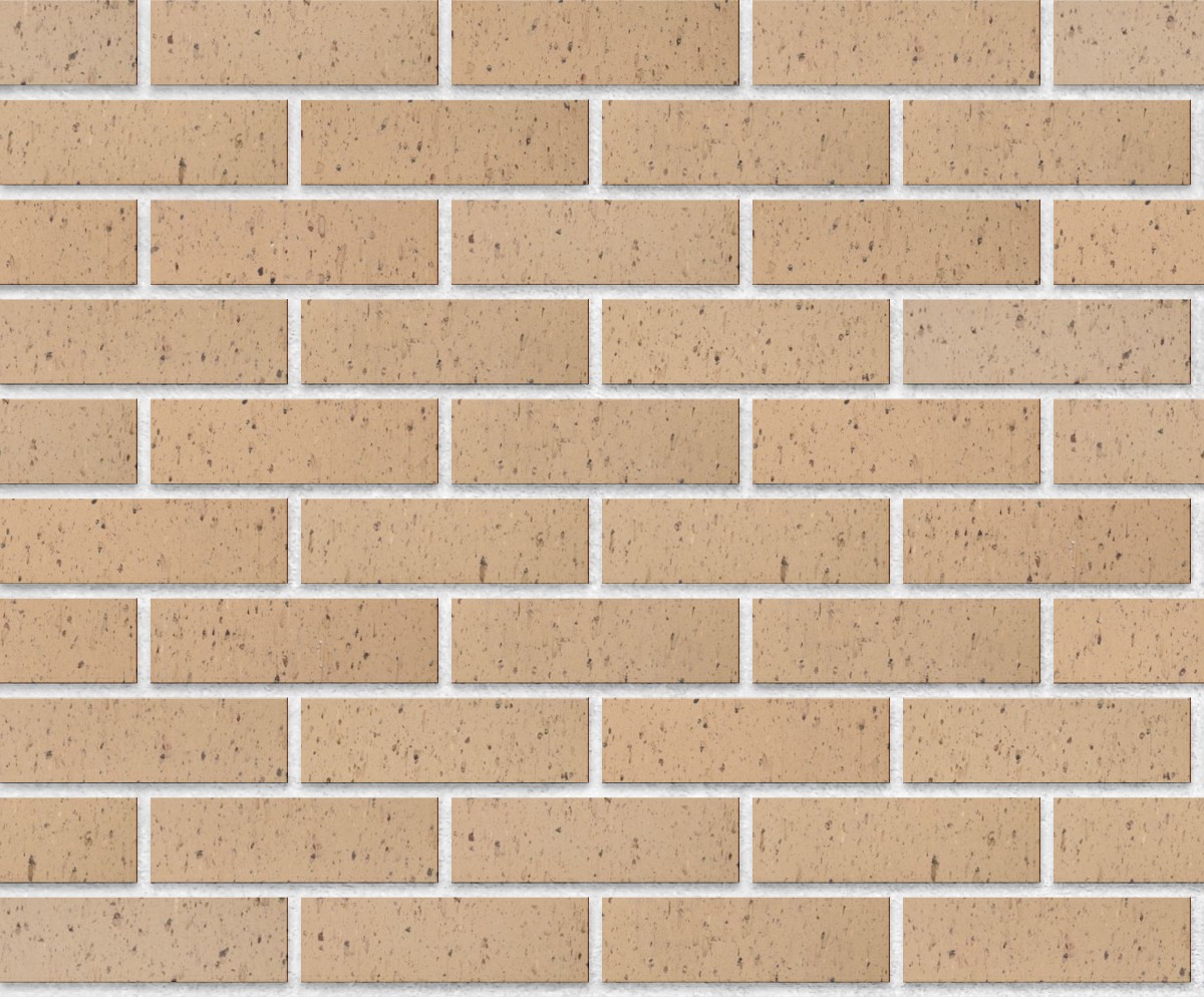 A seamless brick texture with golden buff velour face brick units arranged in a Stretcher pattern