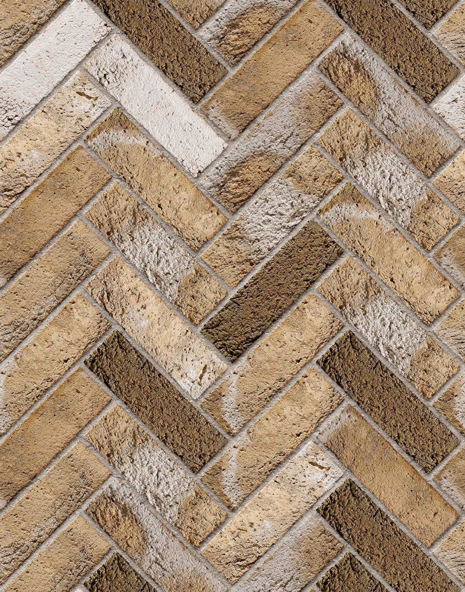 A seamless brick texture with mystique units arranged in a Herringbone pattern