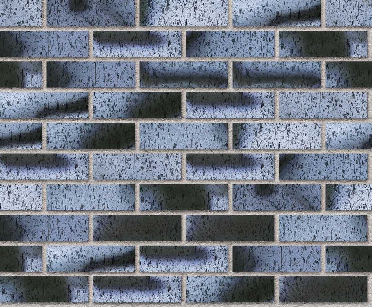 A seamless brick texture with ravenswood ironspot velour face brick units arranged in a Stretcher pattern