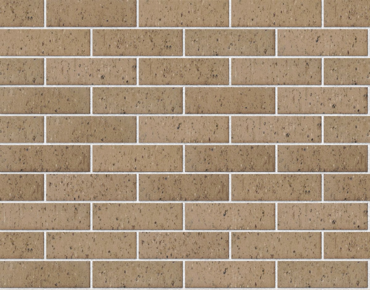 A seamless brick texture with sandstone light facebrick velour units arranged in a Stretcher pattern