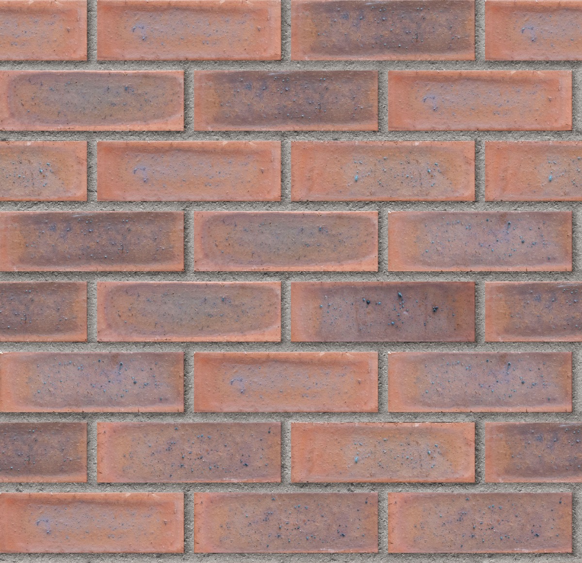 A seamless brick texture with amber satin fbs units arranged in a Stretcher pattern